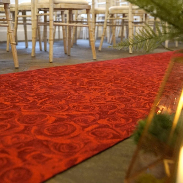 Rose Red Wedding Aisle Runner