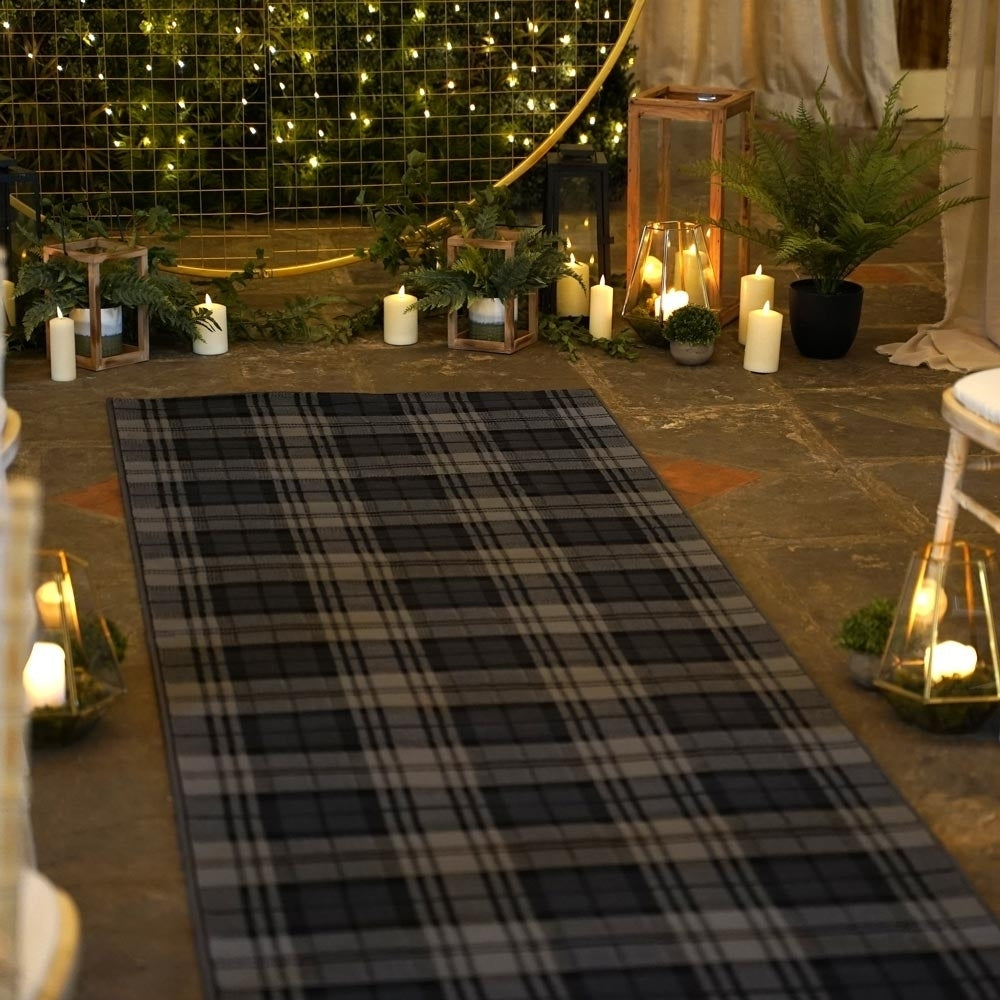 Tartan Black Wedding Aisle Runner