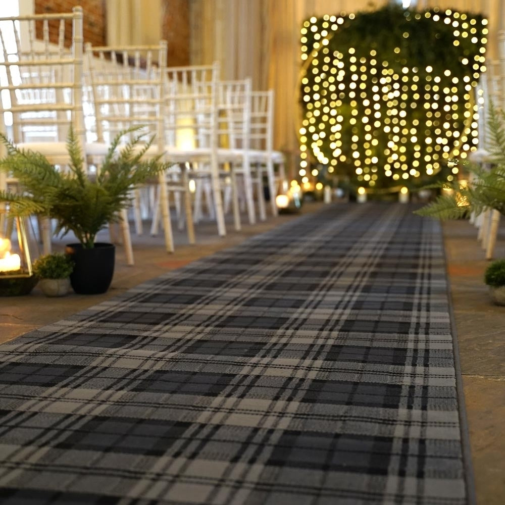 Tartan Black Wedding Aisle Runner