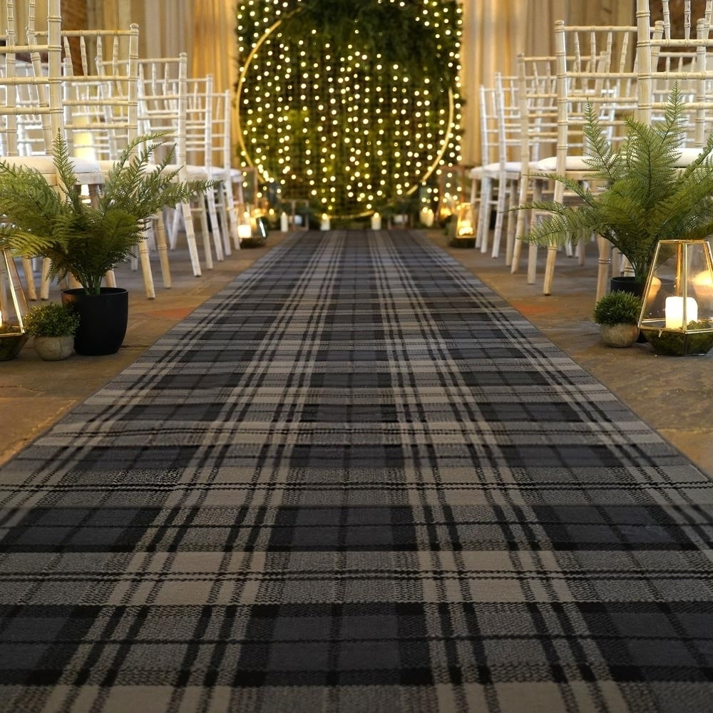 Tartan Black Wedding Aisle Runner