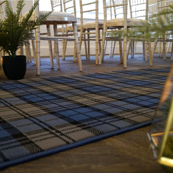 Tartan Blue Wedding Aisle Runner
