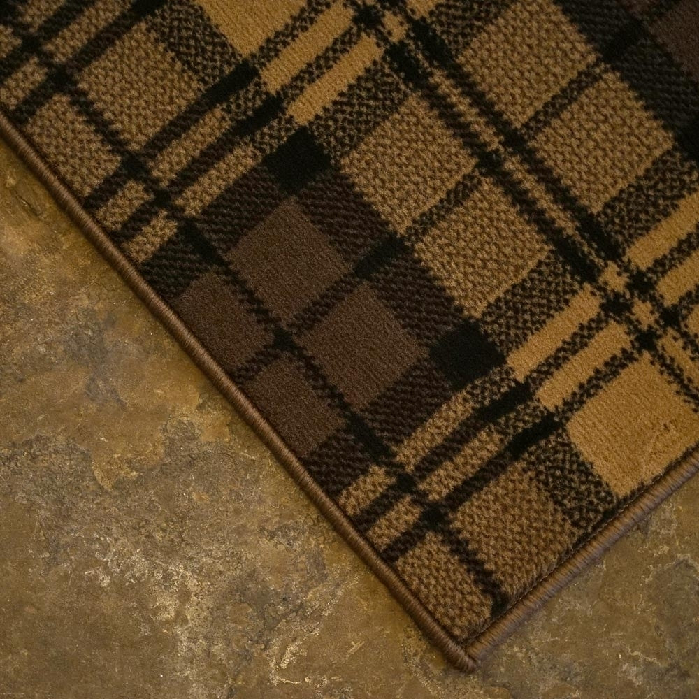 Tartan Marron coureur de tapis de mariage