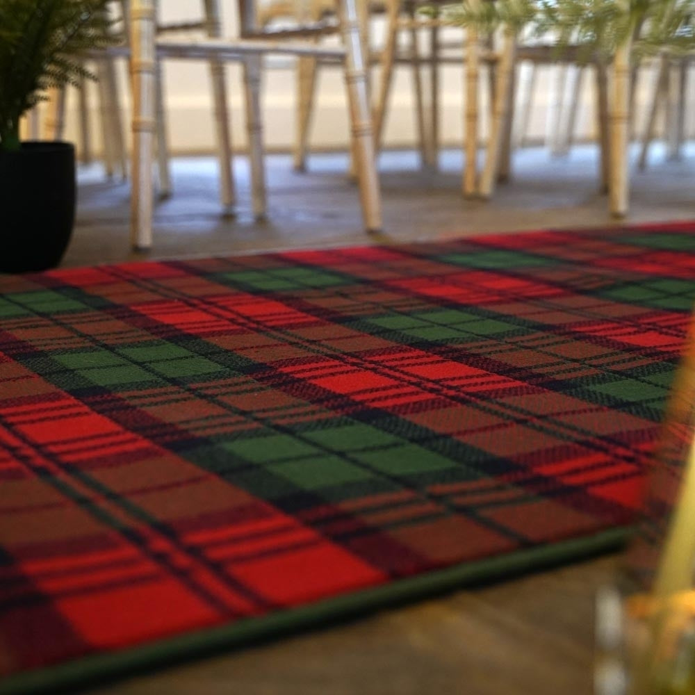 Tartan Red / Green Wedding Aisle Runner