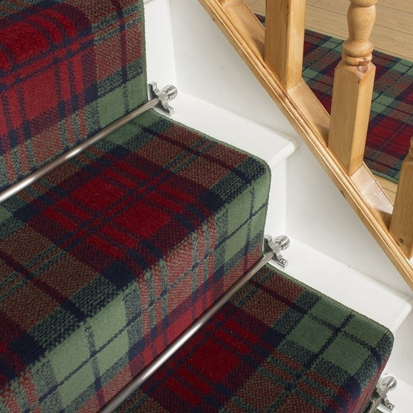 Tartan Rot / Grün Treppenläufer