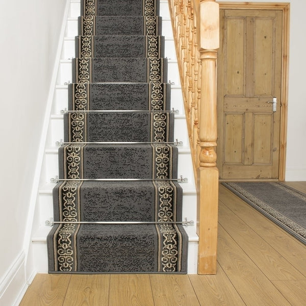 Tribal Grey Stair Runner