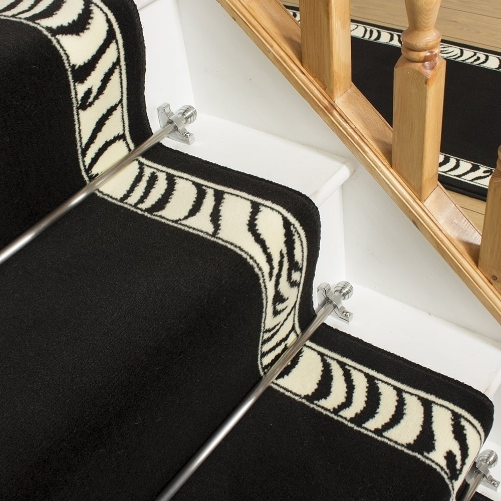 Zebra Border Stair Runner