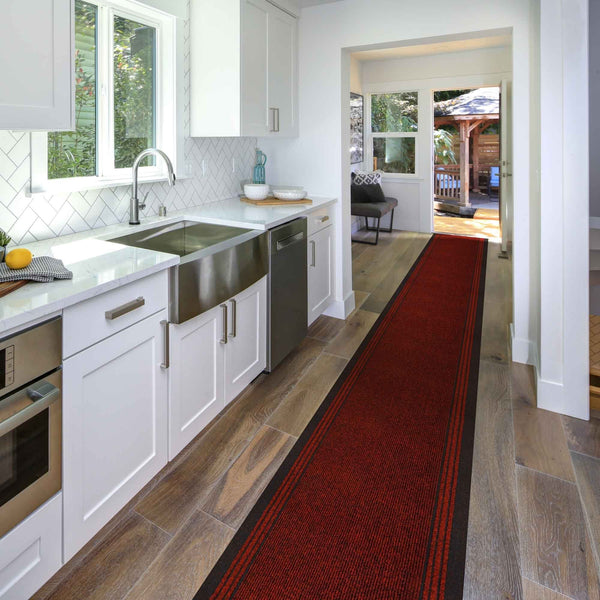 Inca Red Kitchen Carpet Runner