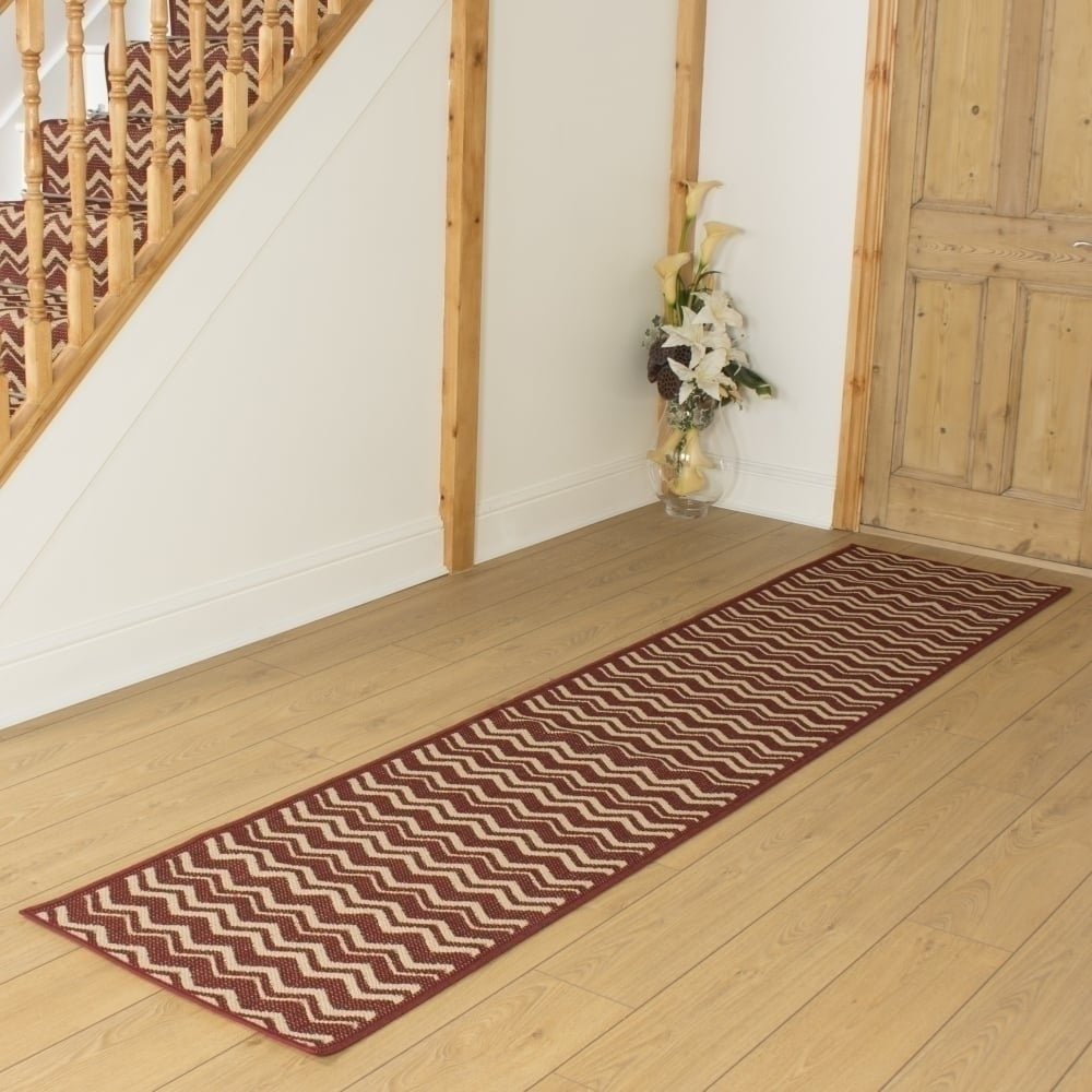 Chevron Red  Hall Runner