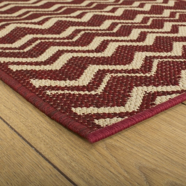 Chevron Red  Hall Runner