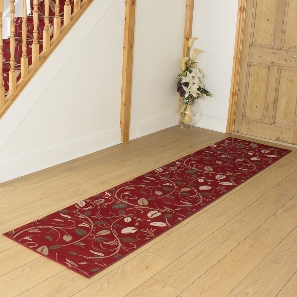 Scroll Red  Hall Runner