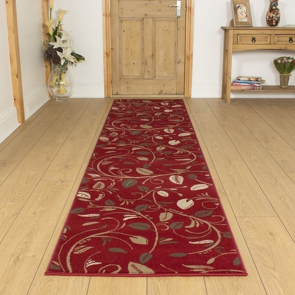 Scroll Red  Hall Runner