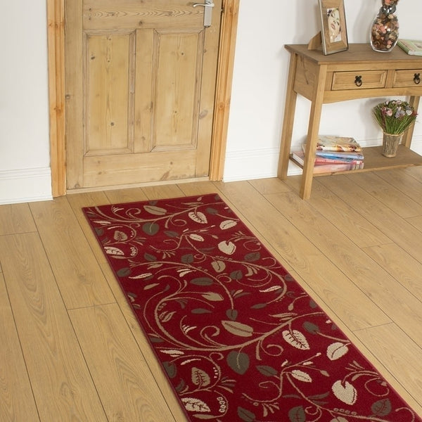 Scroll Red  Hall Runner