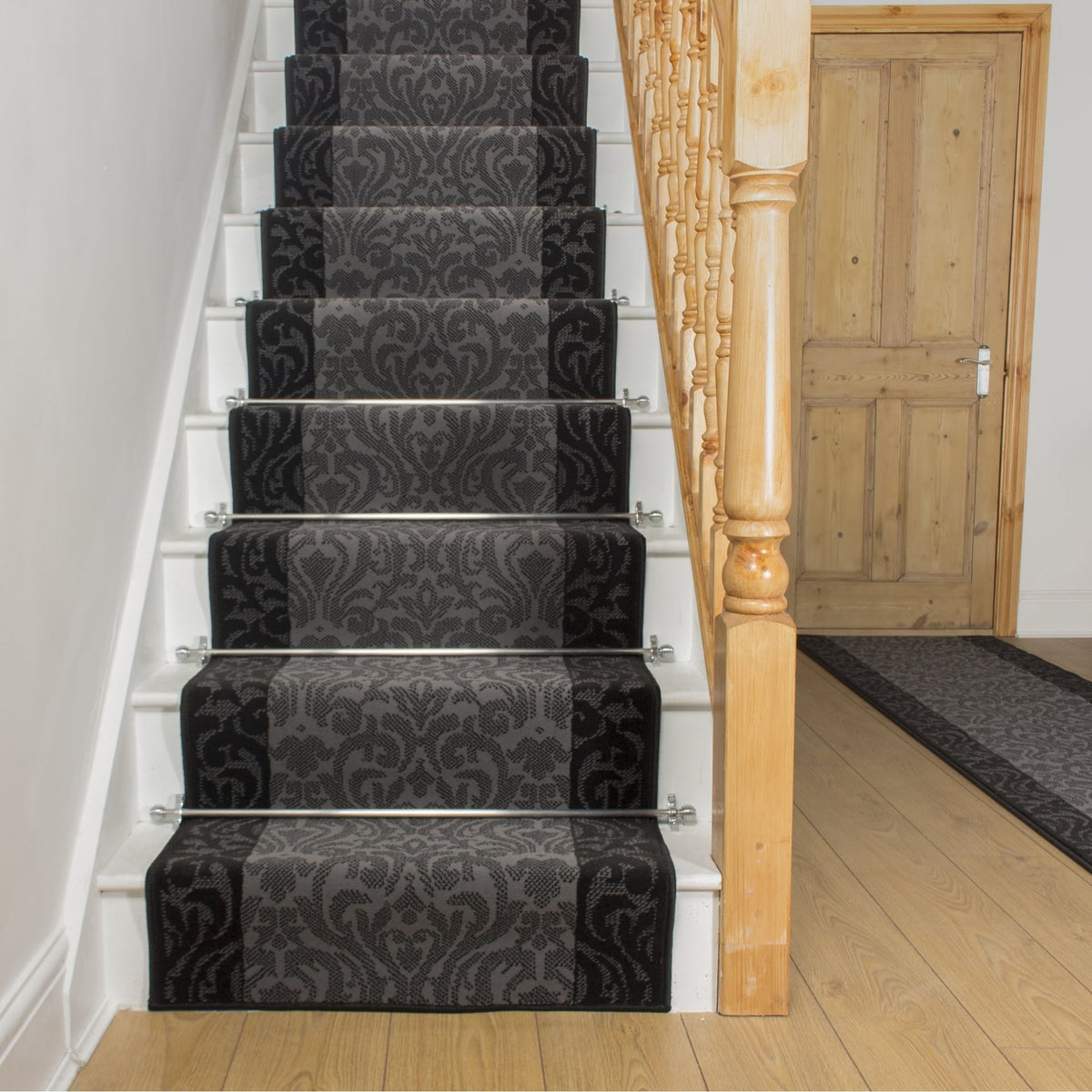 Baroque Black Stair Runner