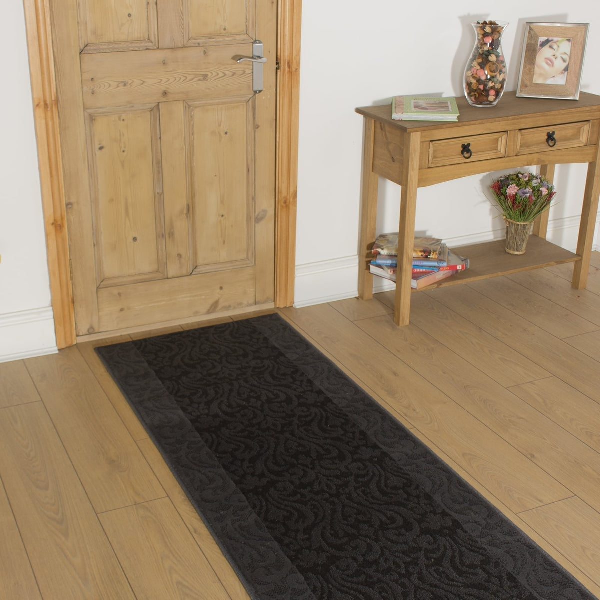 Baroque Gray  Rug Runner