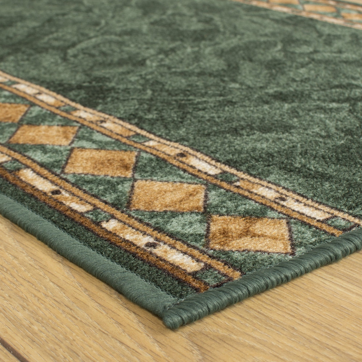 Cheops Green Kitchen Carpet Runner