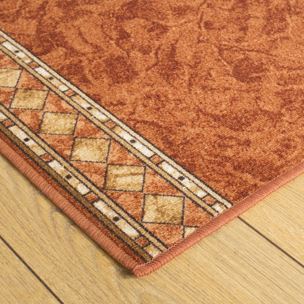 Cheops Terracotta Kitchen Carpet Runner