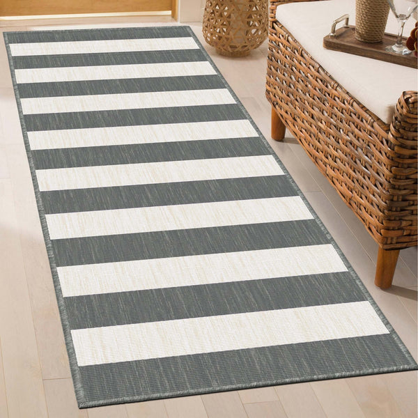 Long Island White/Grey  Hall Runner