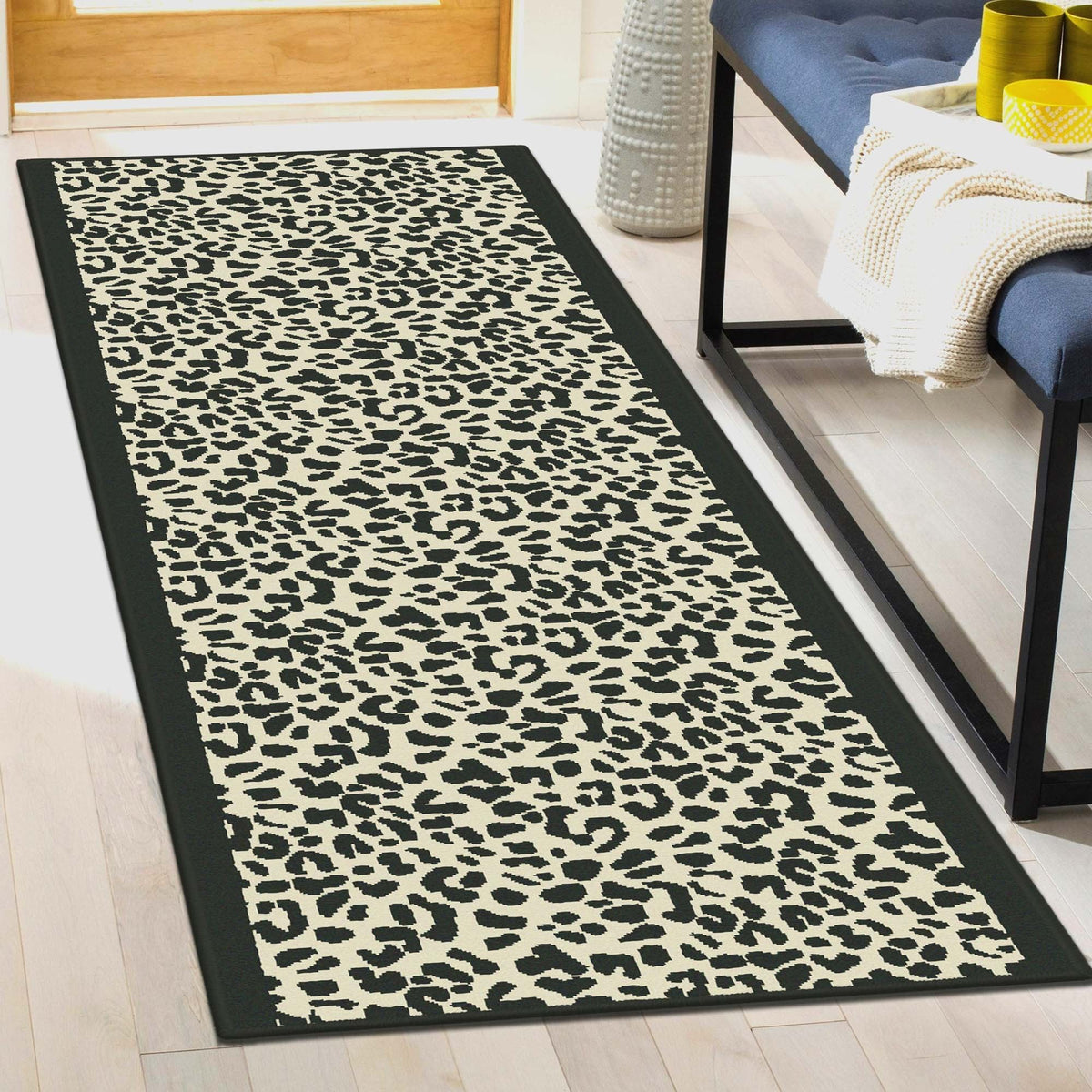 Rosette Black  Hall Runner