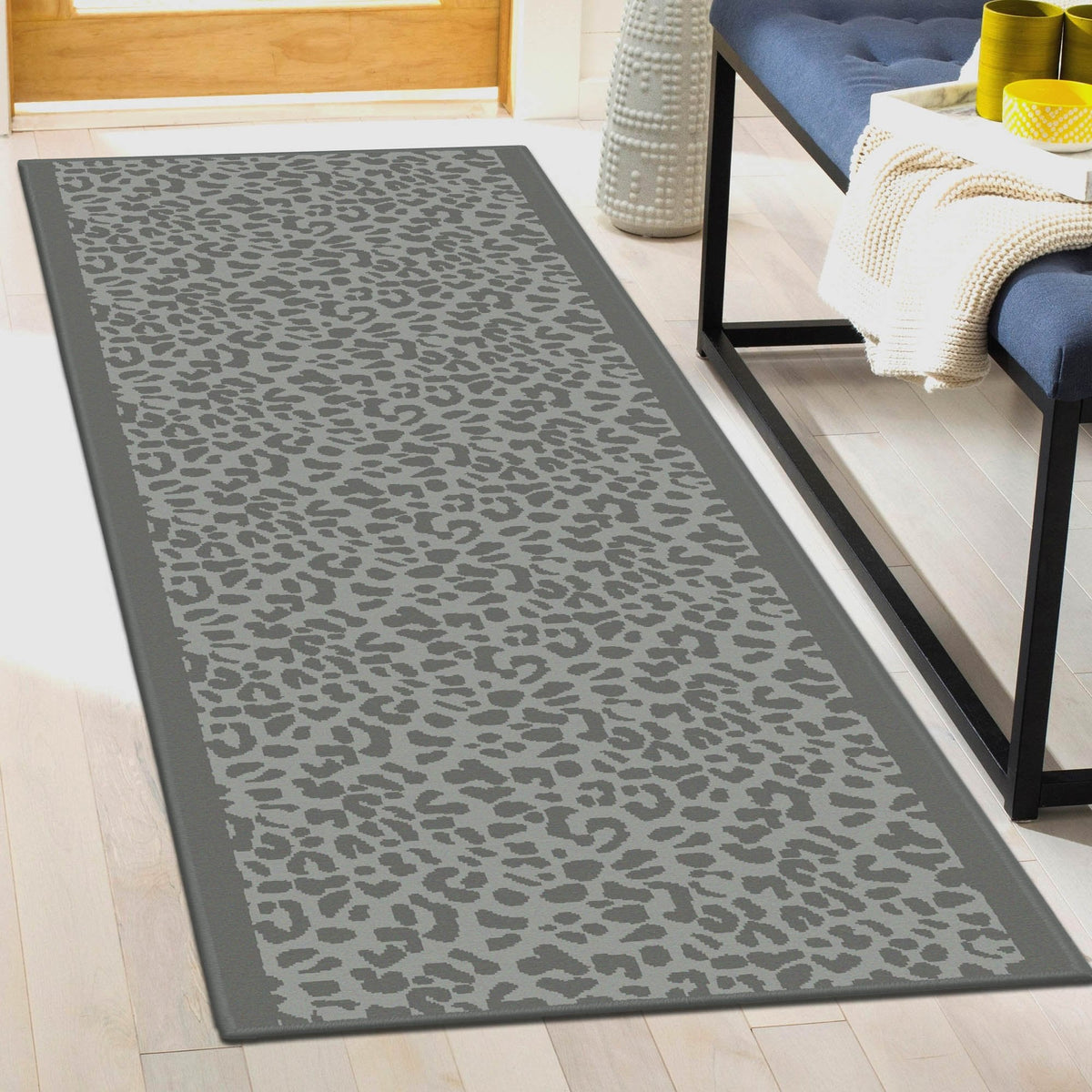 Rosette Gray  Rug Runner