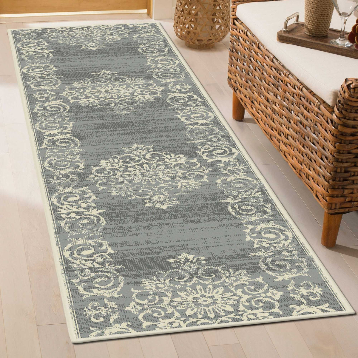 Bayeux Grey  Hall Runner