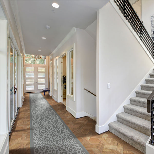Rosette Gray  Rug Runner