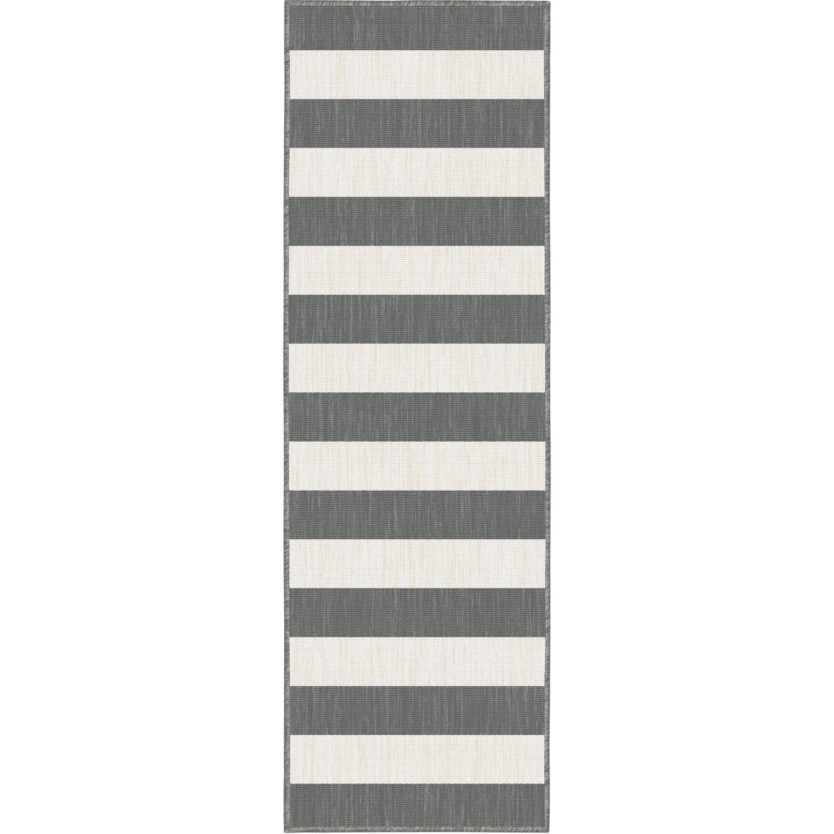 Long Island White/Gray Indoor Outdoor Carpet Runner