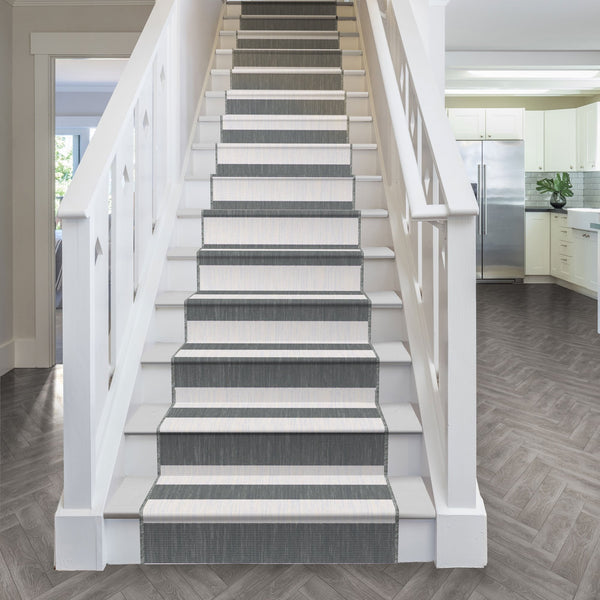 Long Island White/Gray Stair Runner