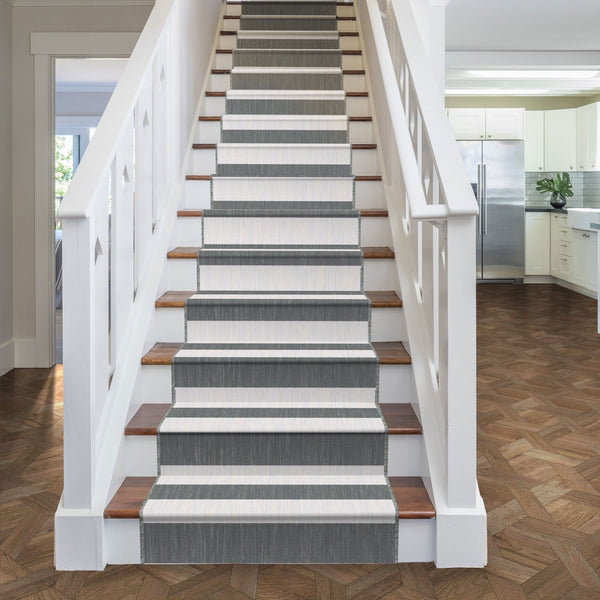 Long Island White/Gray Stair Runner
