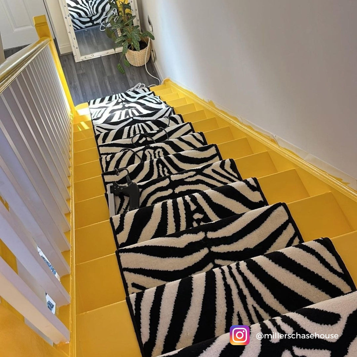 Zebra Print Stair Runner
