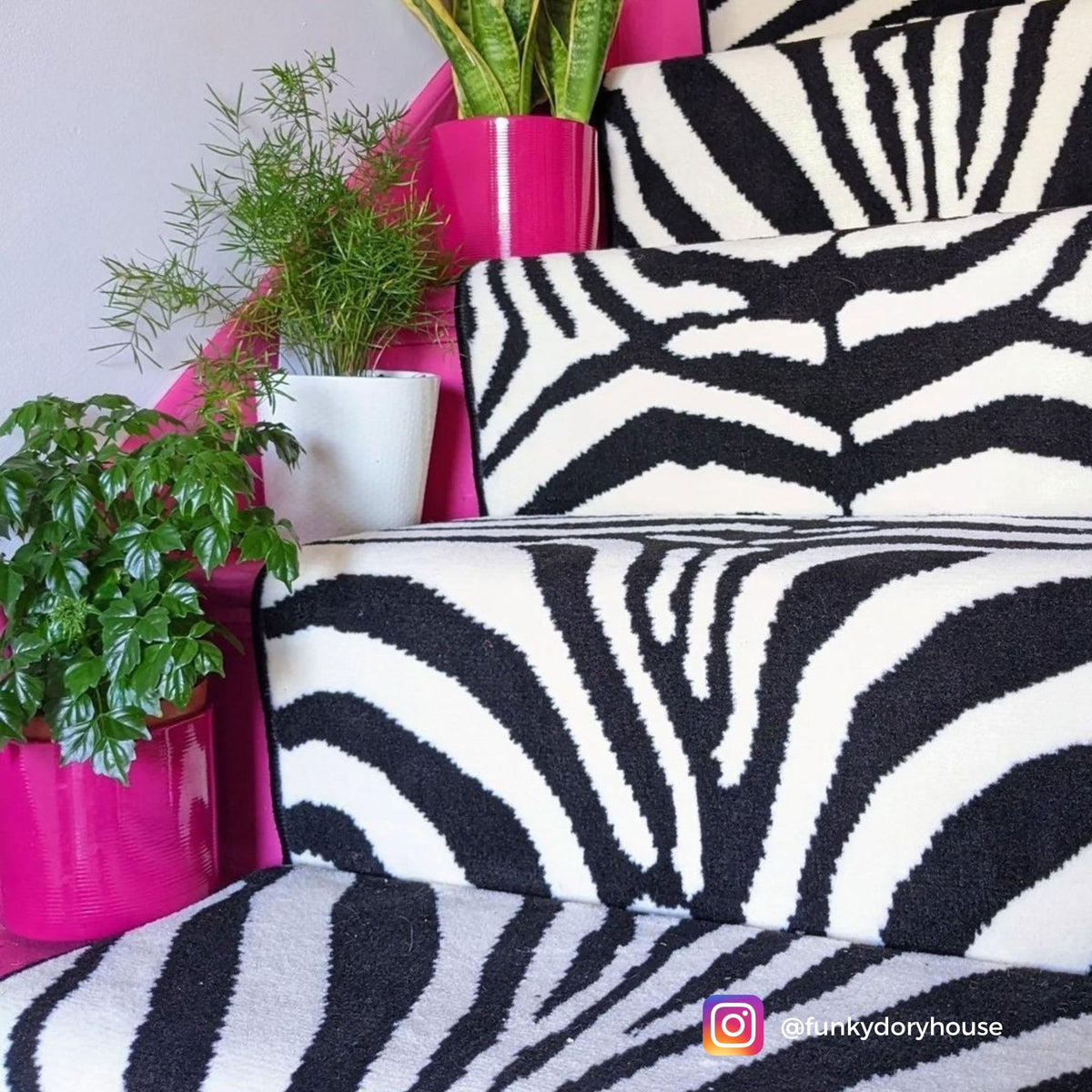 Zebra Print Stair Runner