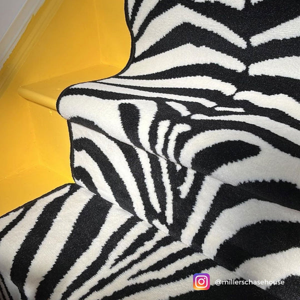 Zebra Print Stair Runner