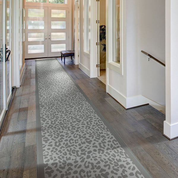 Rosette Gray  Rug Runner