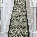Rosette Black Stair Runner - 30cm / 60cm