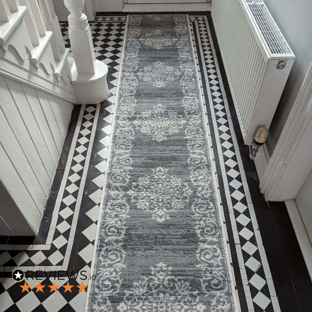 Bayeux Grey  Hall Runner
