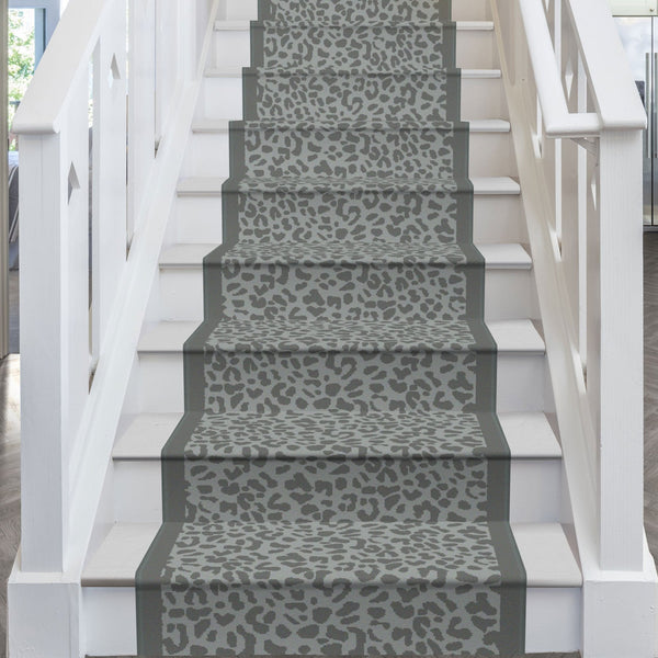 Rosette Grey Stair Runner