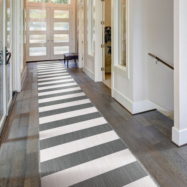 Long Island White/Grey  Hall Runner