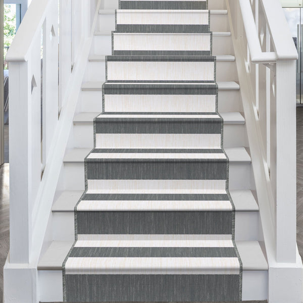 Long Island White/Gray Stair Runner