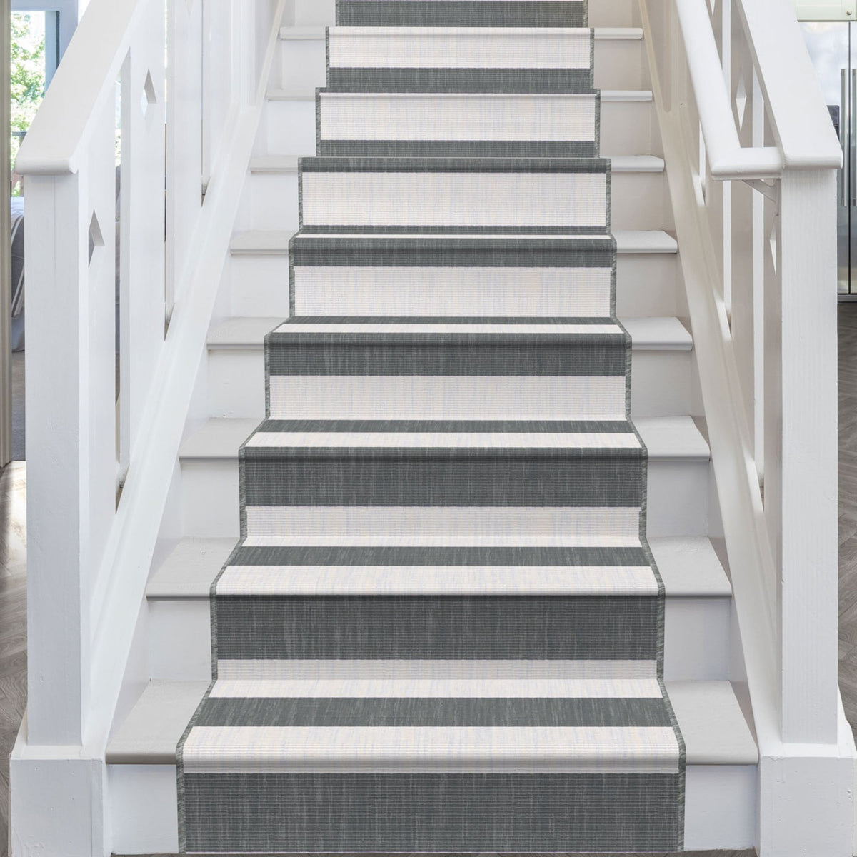 Long Island White/Gray Stair Runner