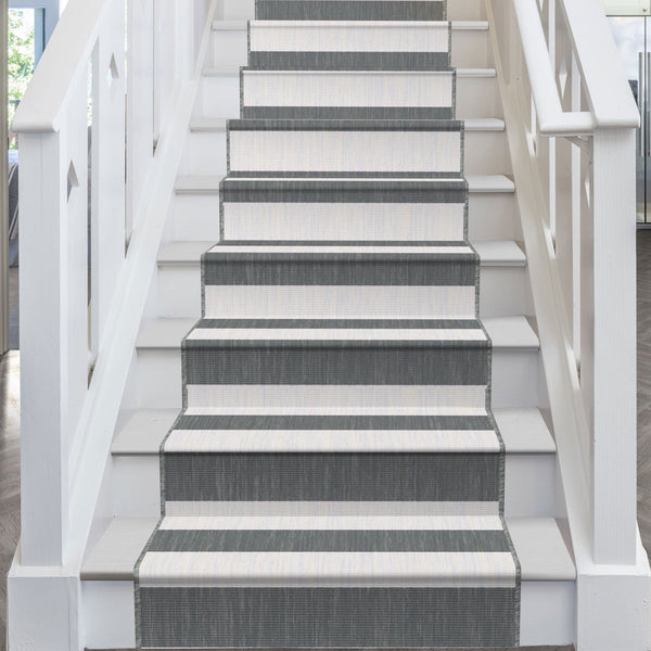 Long Island White/Gray Stair Runner