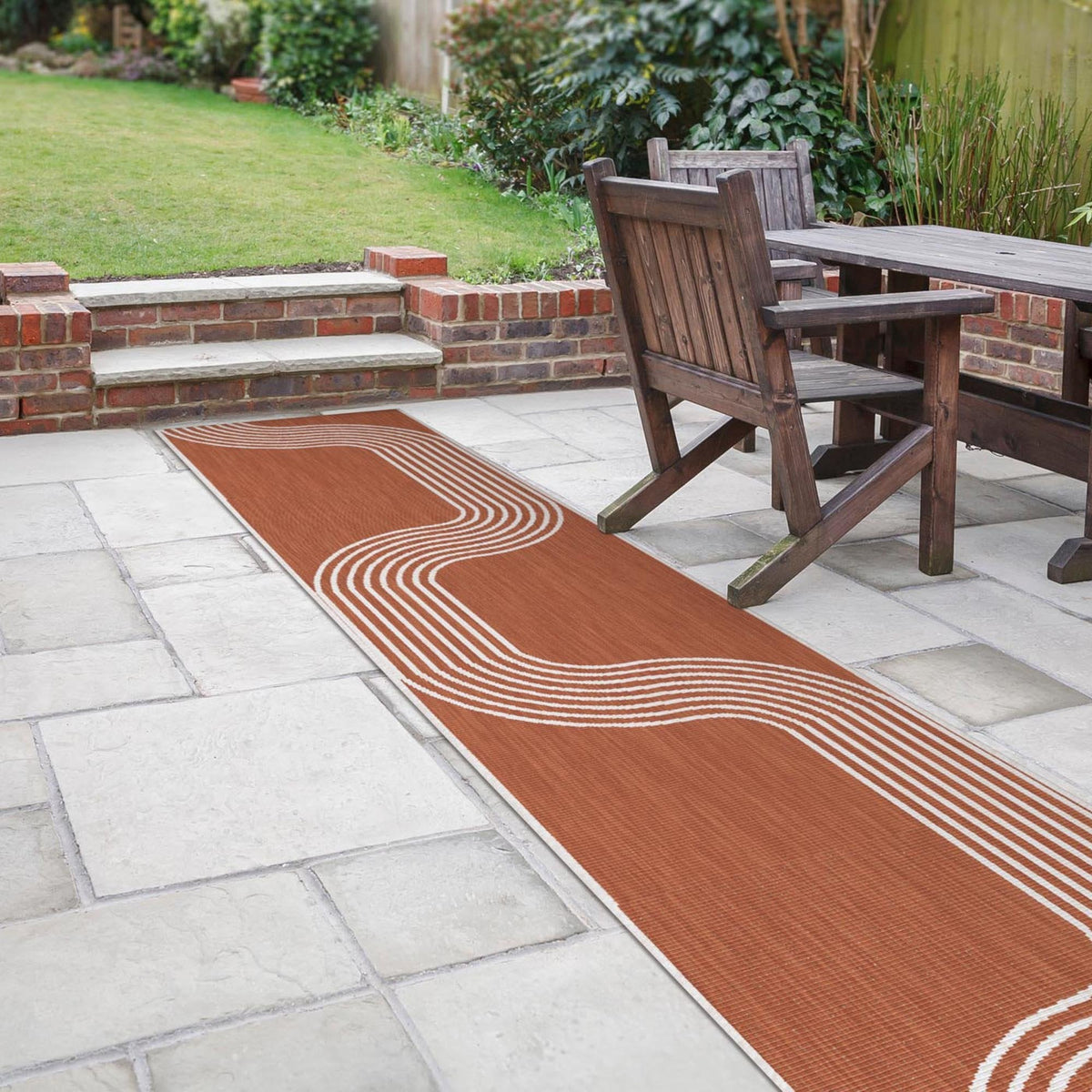 Tequila Sunrise Terracotta Indoor Outdoor Carpet Runner