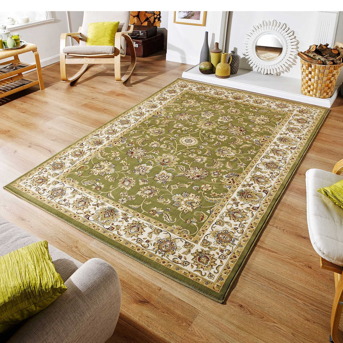 Runrug Kendra 3330g Green Carpet