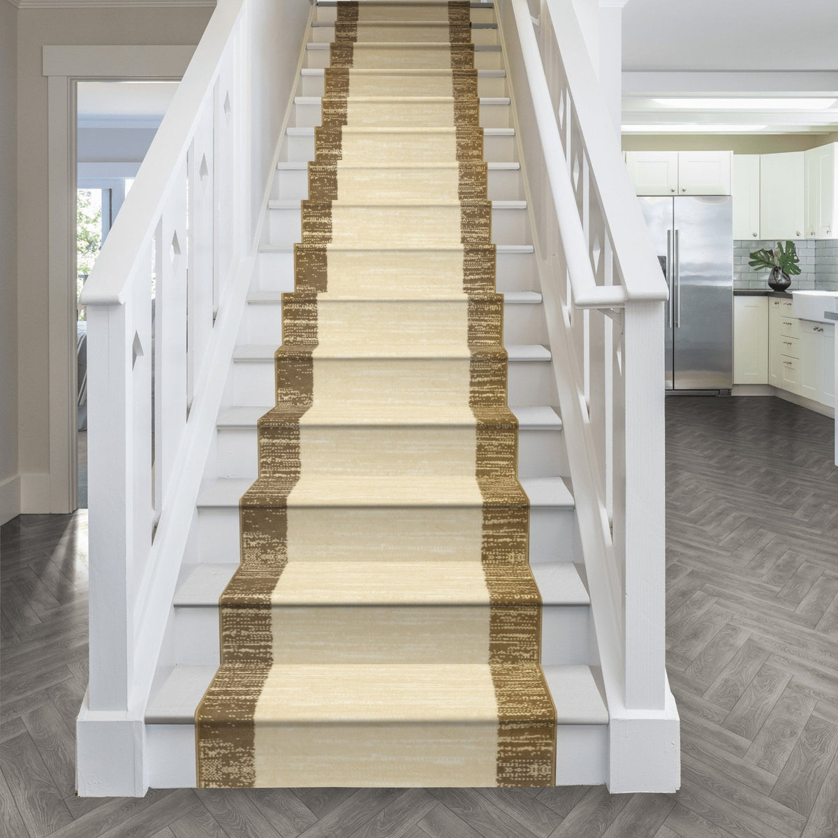 Morning Mist Beige Stair Runner