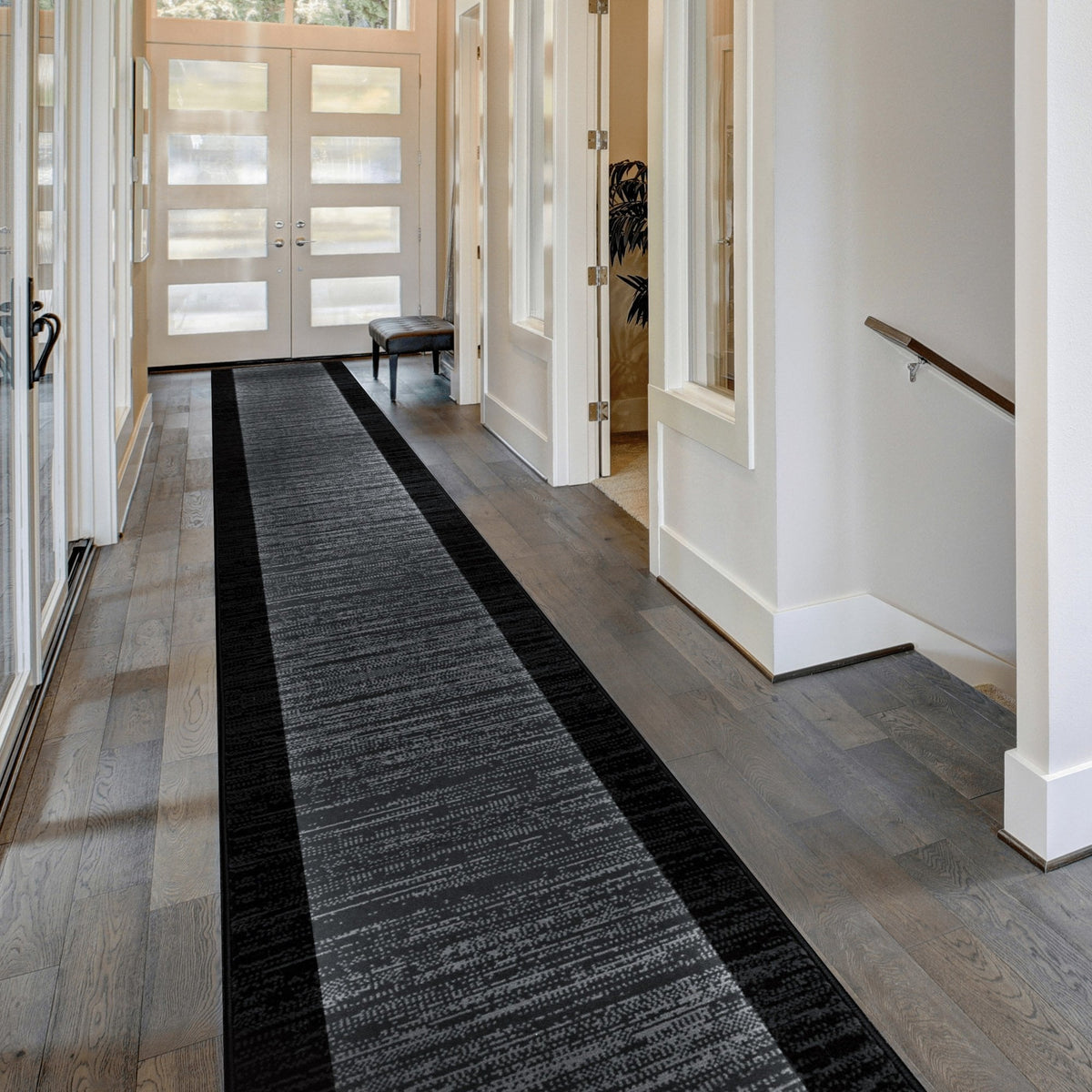 Morning Mist Black Carpet Runner