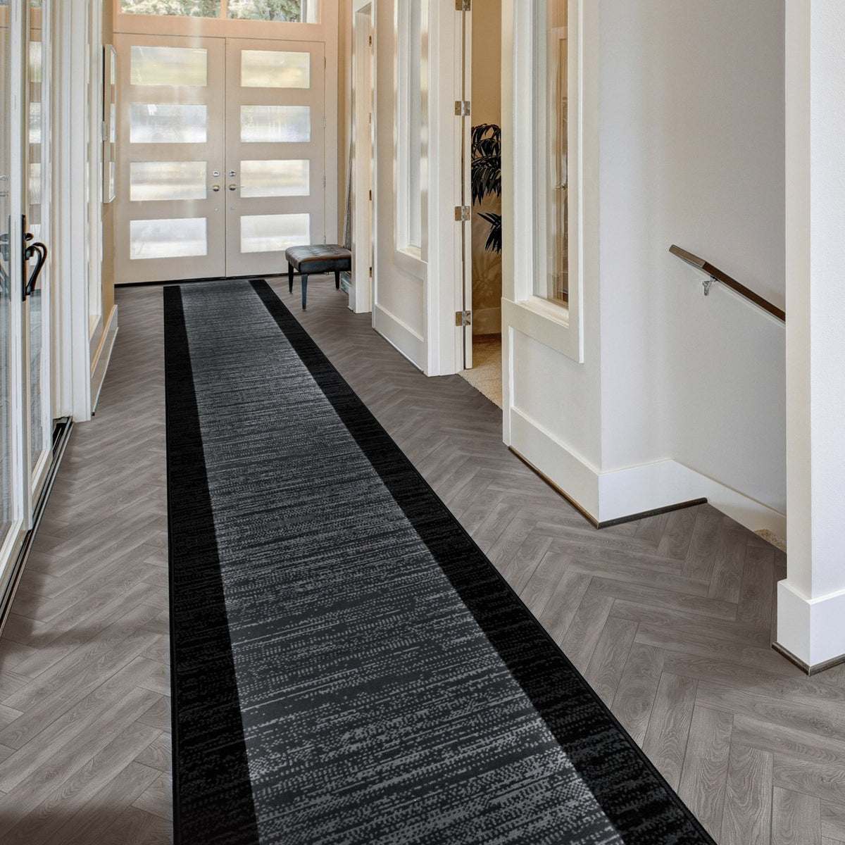 Morning Mist Black Carpet Runner