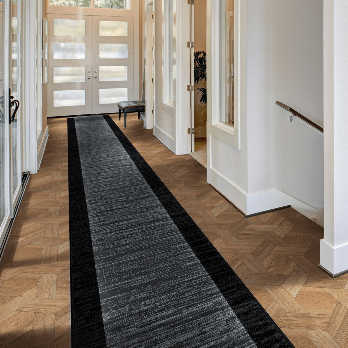 Morning Mist Black Carpet Runner