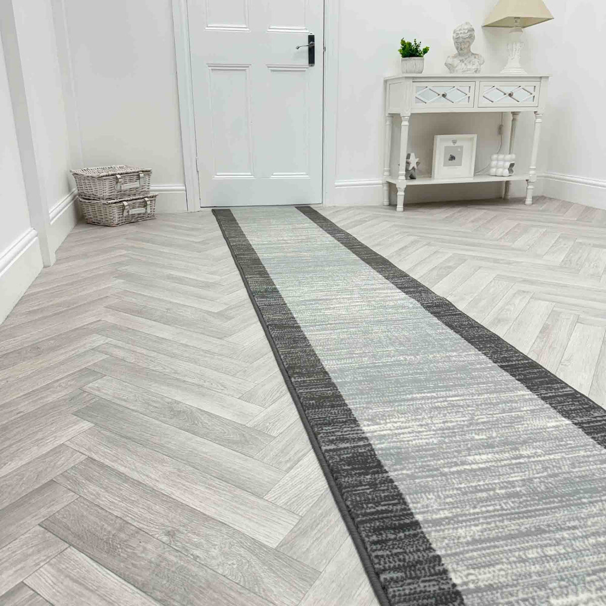 Morning Mist Light Gray Rug Runner
