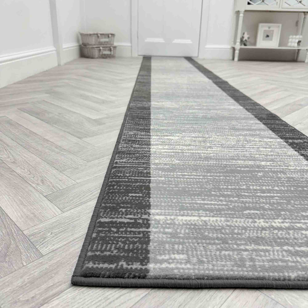 Morning Mist Light Gray Rug Runner