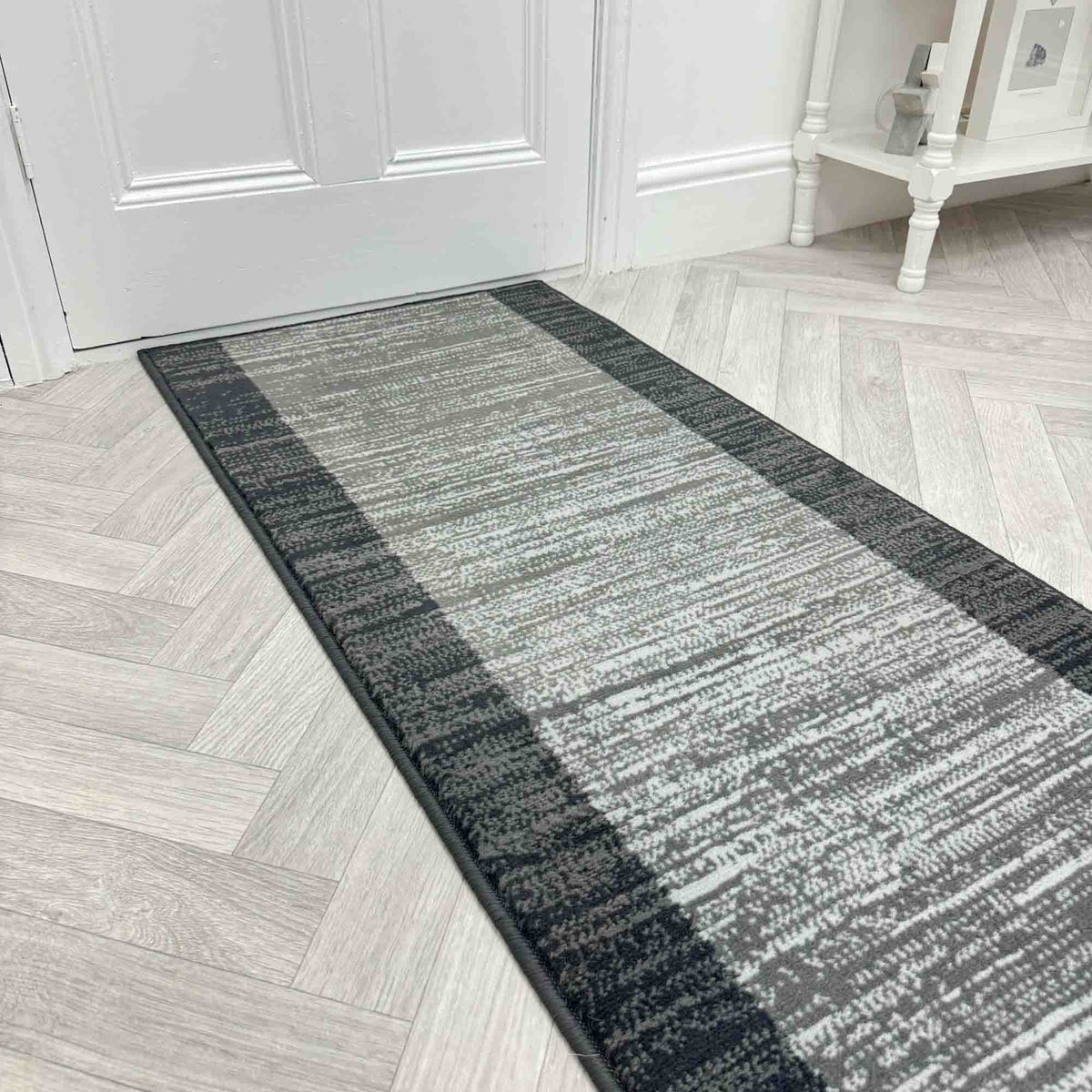 Morning Mist Dark Grey Hall Runner