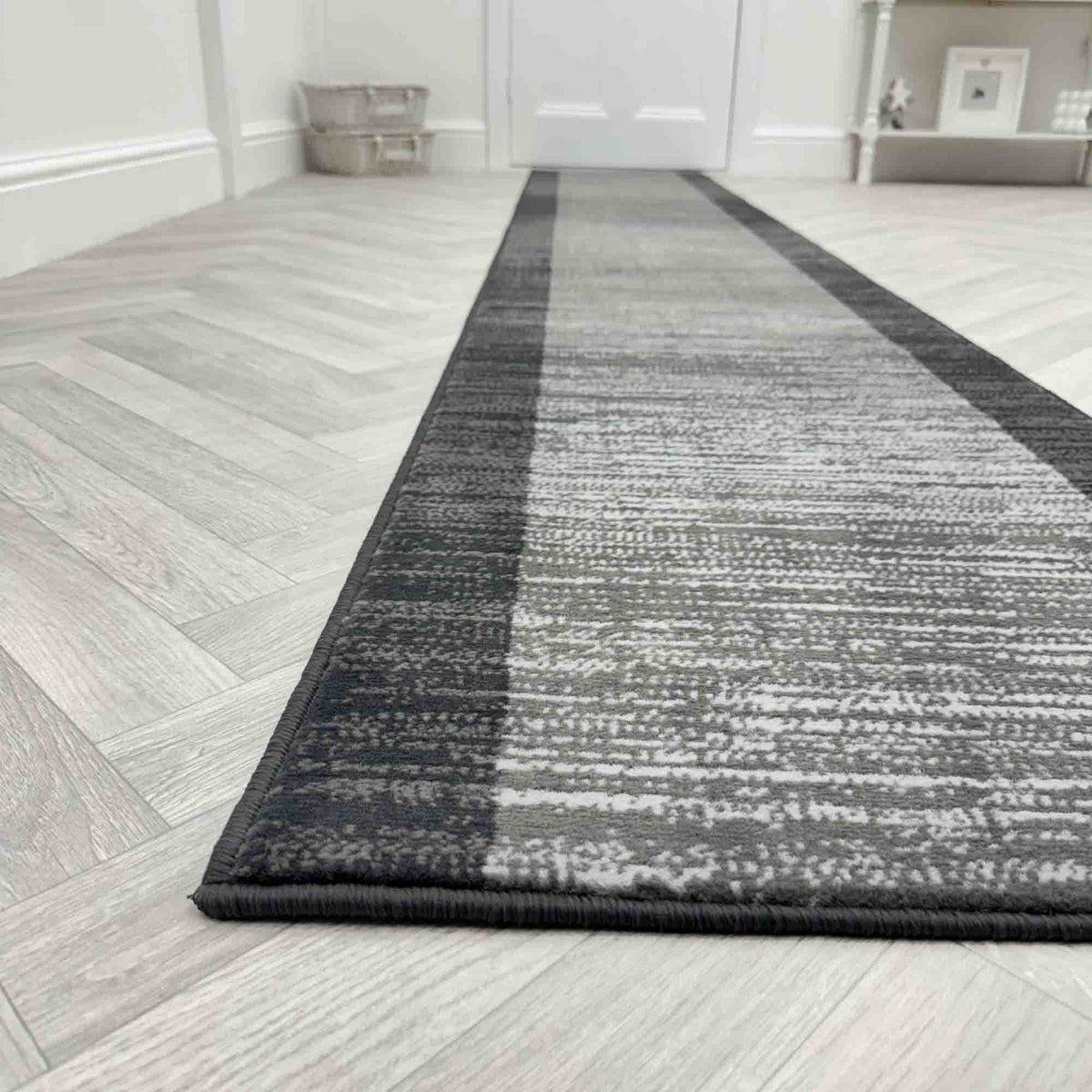 Morning Mist Dark Grey Hall Runner