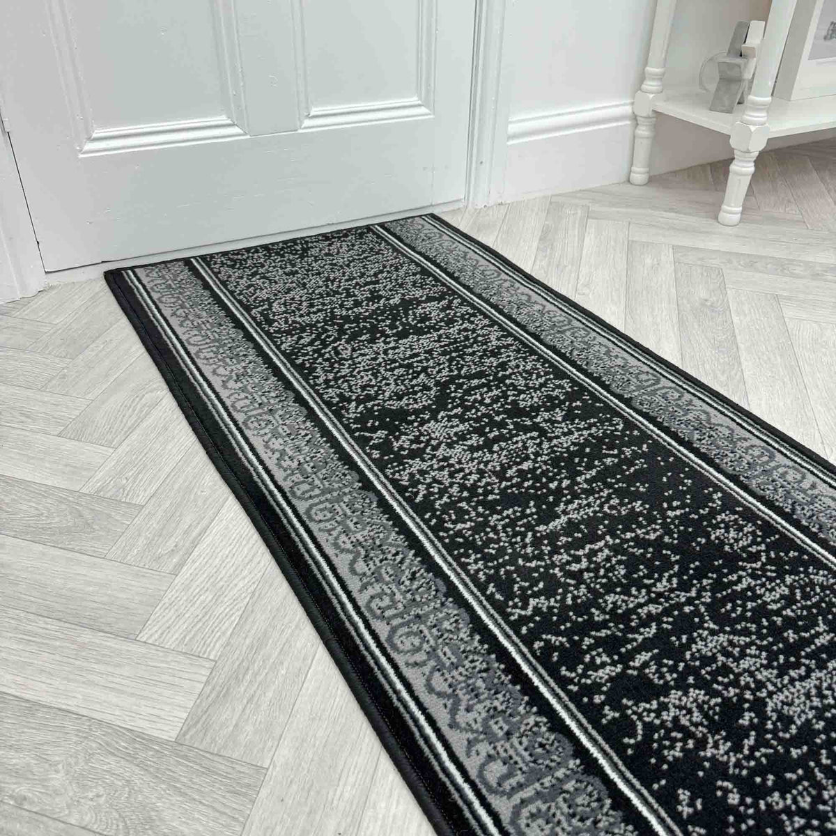 Tribal Black  Rug Runner